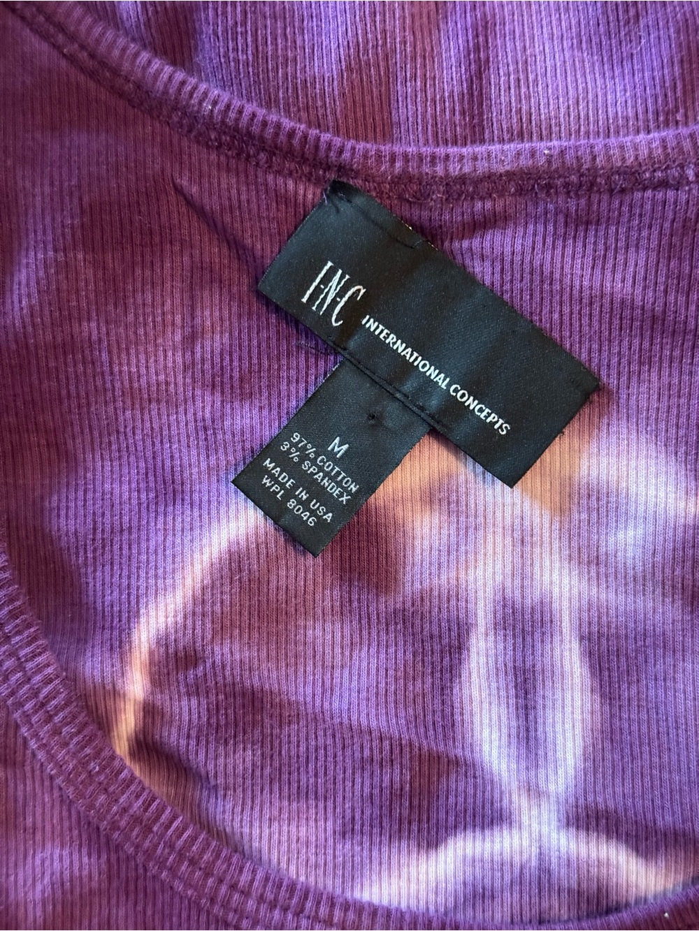 Vintage Y2K INC International Purple Tie-Dye Studded Peace Sign Tank - Picture 4 of 4